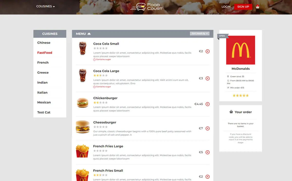 foodcourt Functionality 1