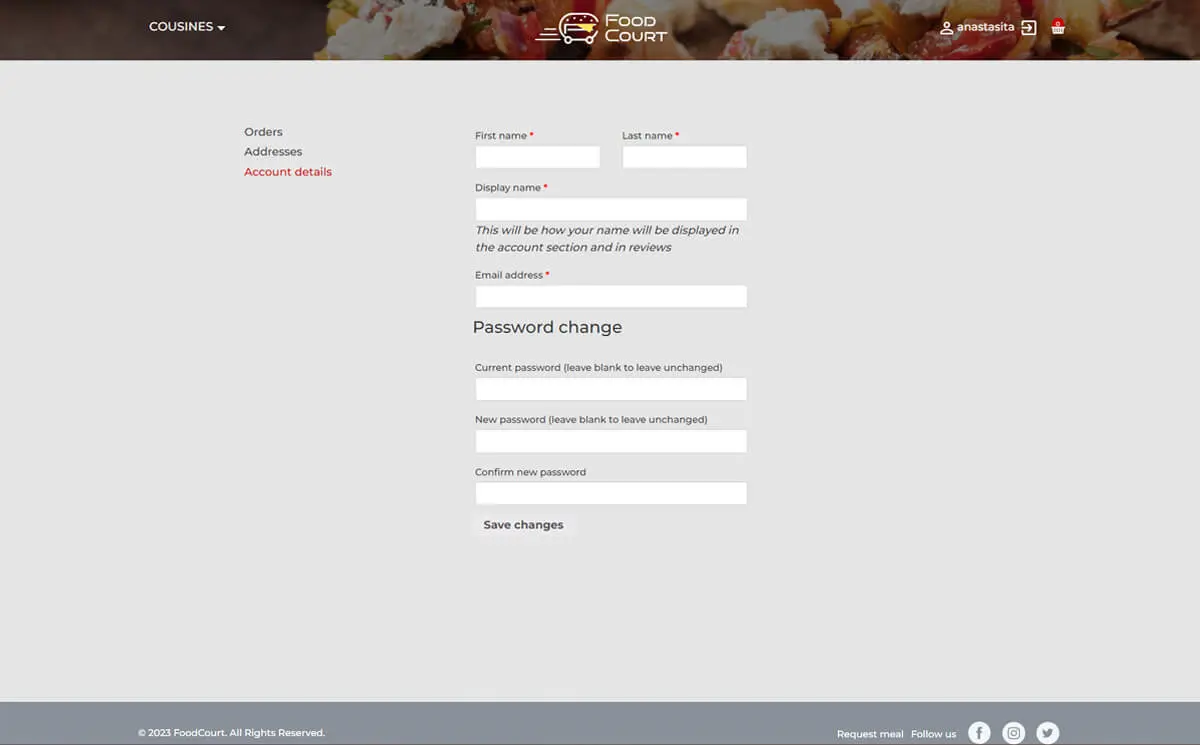 foodcourt Functionality 2